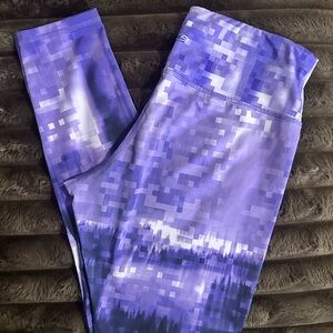 Purple Pixelated Champion Leggings